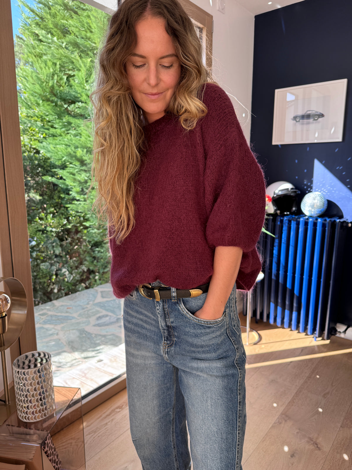 Pull Marylou bordeau #Coloris_bordeau