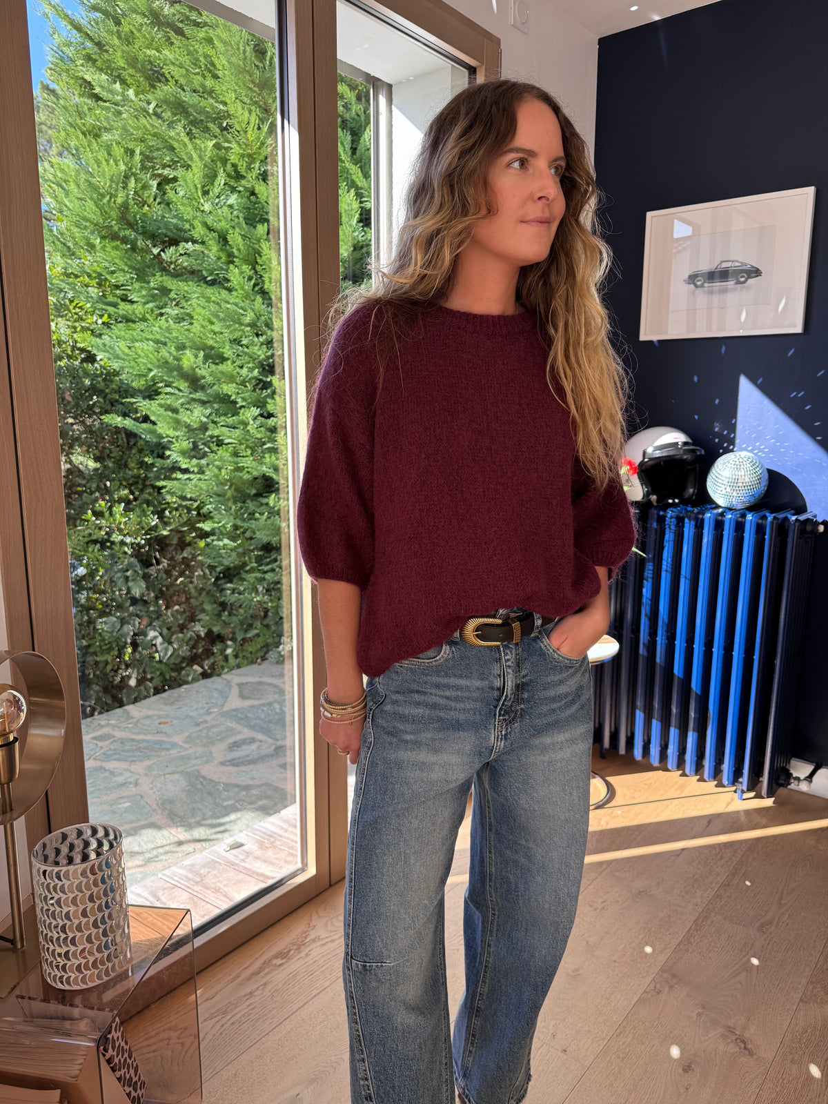 Pull Marylou bordeau #Coloris_bordeau