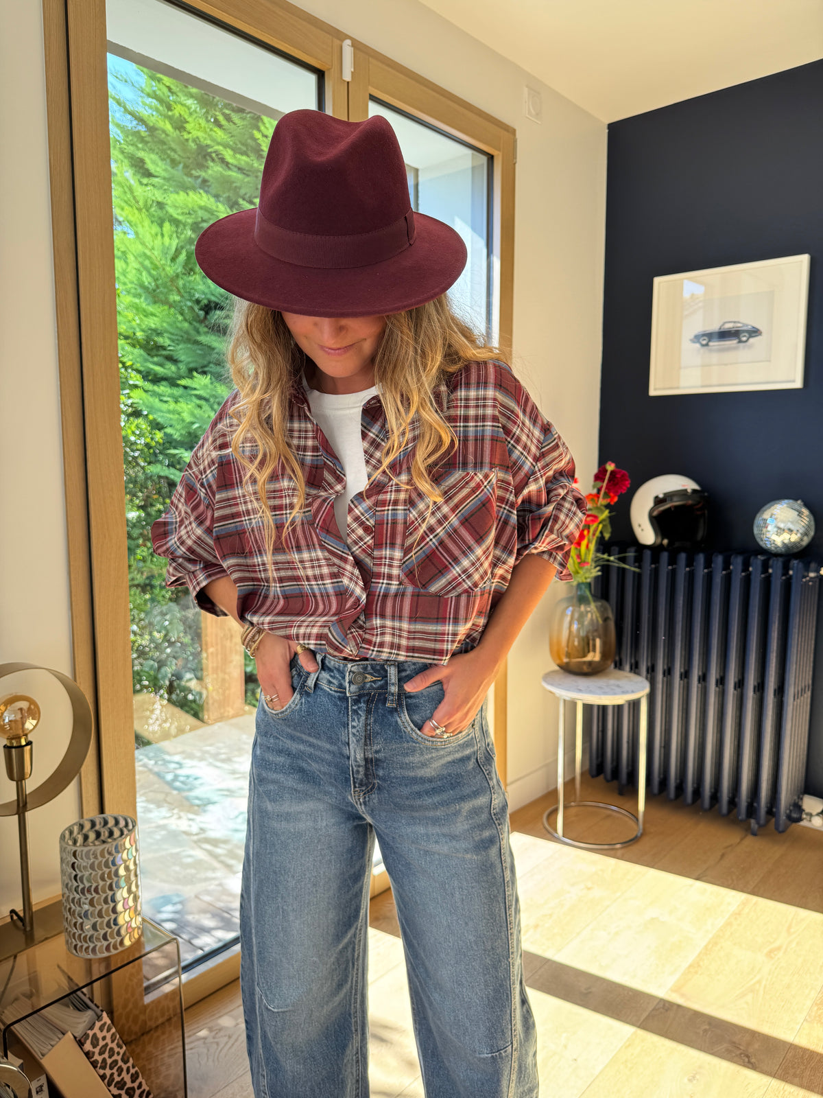 Chemise Flavie bordeau #Coloris_bordeau