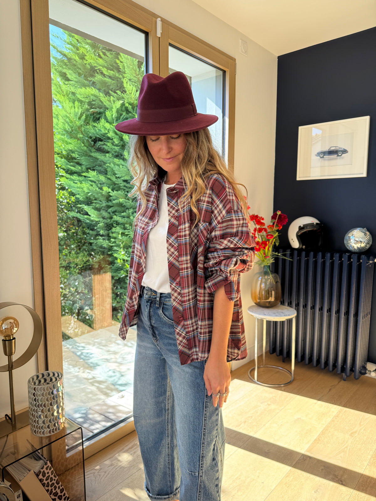 Chemise Flavie bordeau #Coloris_bordeau