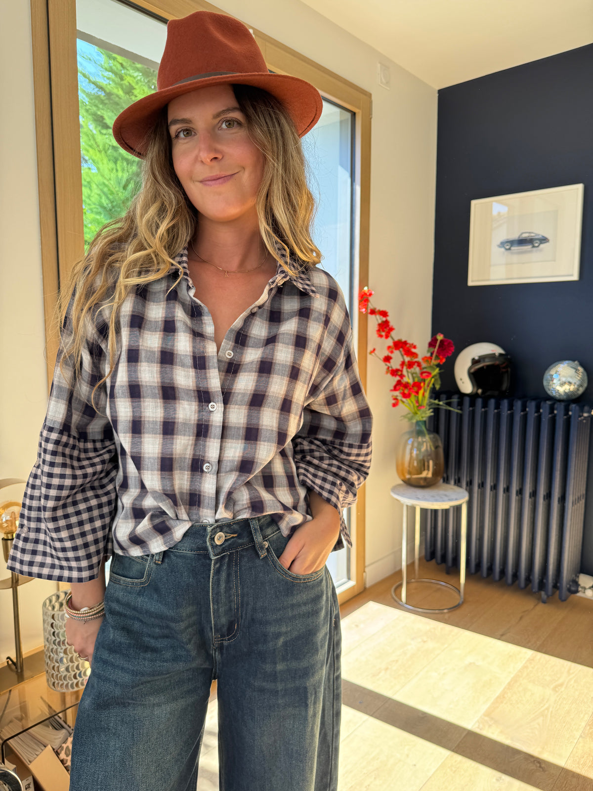 Chemise Emilie marine #Coloris_marine